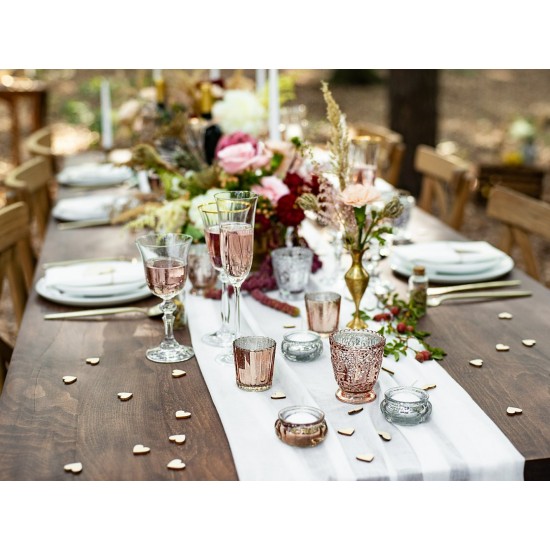 Γυάλινο Κηροπήγιο Rosegold ποτηράκι