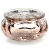 Γυάλινο Κηροπήγιο Rosegold στρογγυλό