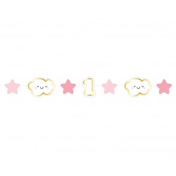 Γιρλάντα 1st Birthday Girl συννεφάκι 120cm Γιρλάντα 1st Birthday Girl συννεφάκι 120cm