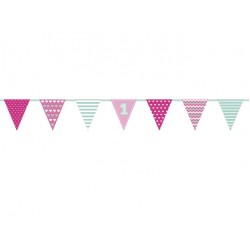 Γιρλάντα 1st Birthday ροζ & μέντα 1,35m Γιρλάντα 1st Birthday ροζ & μέντα 1,35m
