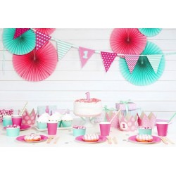 Γιρλάντα 1st Birthday ροζ & μέντα 1,35m Γιρλάντα 1st Birthday ροζ & μέντα 1,35m