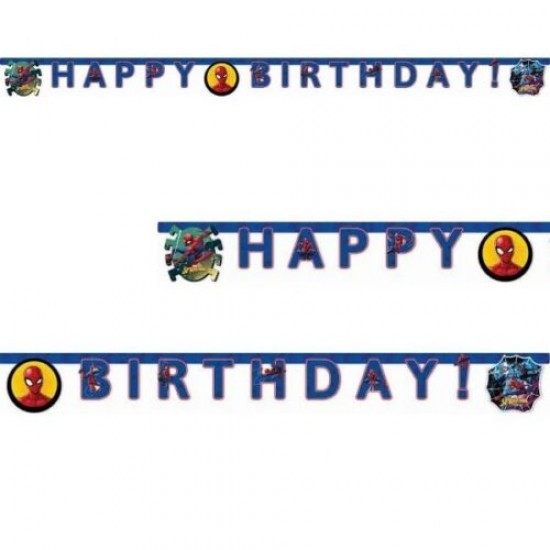 Γιρλάντα Γενεθλίων Spiderman - Team Up