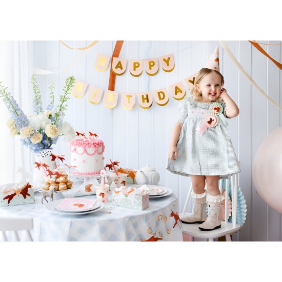 Γιρλάντα Happy Birthday Άλογο Vintage 150cm