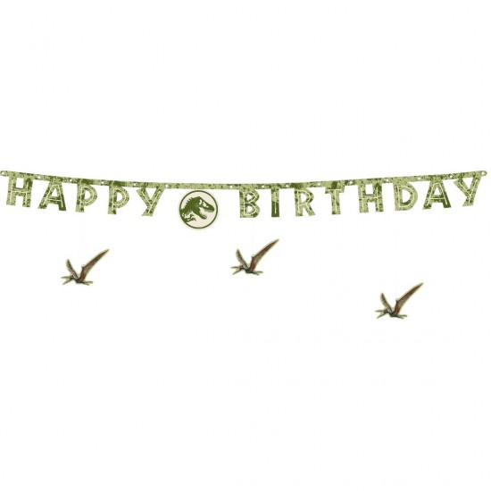 Γιρλάντα Happy Birthday - Jurassic World 165cm Γιρλάντα Happy Birthday - Jurassic World 165cm