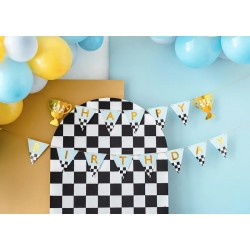 Γιρλάντα Happy Birthday Καρό με Κύπελλα 2,5m Γιρλάντα Happy Birthday Καρό με Κύπελλα 2,5m