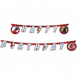 Γιρλάντα "Happy Birthday" Miraculous Ladybug Γιρλάντα "Happy Birthday" Miraculous Ladybug