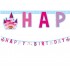 Γιρλάντα "Happy Birthday" Μονόκερος και Κάστρο 1,85m