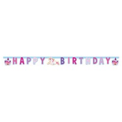 Γιρλάντα "Happy Birthday" Μονόκερος και Κάστρο 1,85m Γιρλάντα "Happy Birthday" Μονόκερος και Κάστρο 1,85m