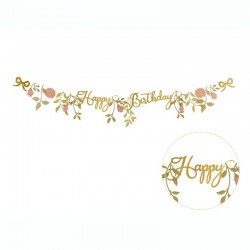 Γιρλάντα Happy Birthday Με Λουλούδια 130 εκ Γιρλάντα Happy Birthday Με Λουλούδια 130 εκ