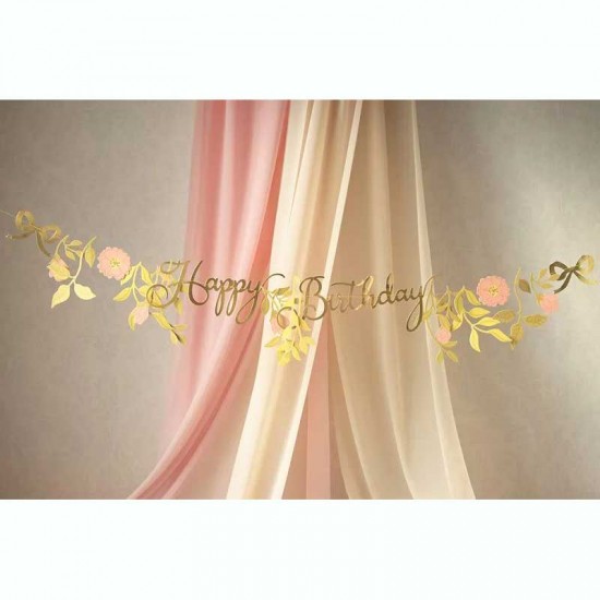 Γιρλάντα Happy Birthday Με Λουλούδια 130 εκ