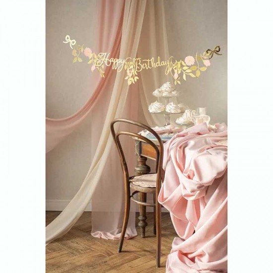 Γιρλάντα Happy Birthday Με Λουλούδια 130 εκ