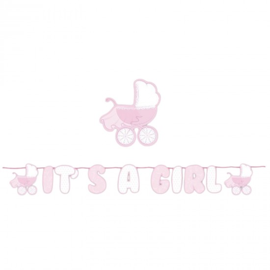 Γιρλάντα Καροτσάκι - It's A Girl 6m