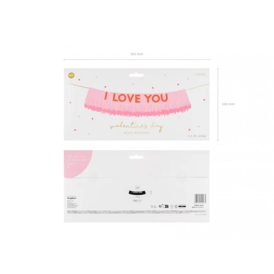 Γιρλάντα με κρόσια I Love you