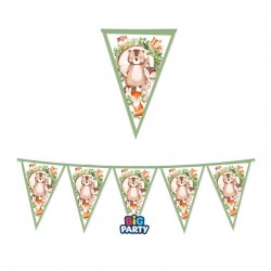 Διακοσμητικά Τριγωνικά Σημαιάκια - Ζωάκια του Δάσους 3m Διακοσμητικά Τριγωνικά Σημαιάκια - Ζωάκια του Δάσους 3m