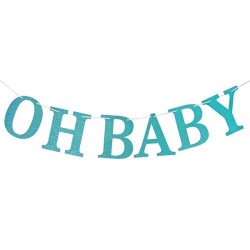 Glitter Μπάνερ Oh Baby γαλάζιο Glitter Μπάνερ Oh Baby γαλάζιο