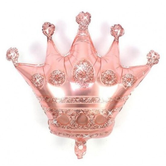 Junior Shape Μπαλόνι ροζ-χρυσό Κορώνα