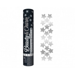 Κανονάκι κομφετί Ασημί Αστέρια 30cm