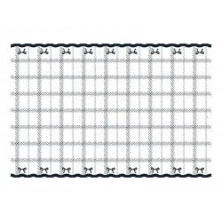 Καρό Τραπεζομάντηλο Μαύροι Φιόγκοι Καρό Τραπεζομάντηλο Μαύροι Φιόγκοι