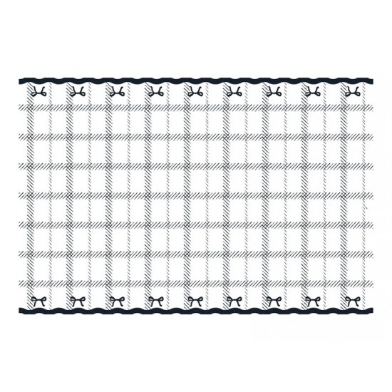 Καρό Τραπεζομάντηλο Μαύροι Φιόγκοι