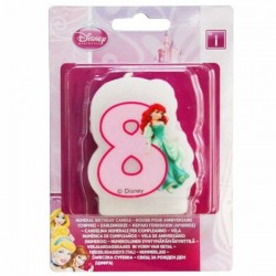 Κεράκι Πριγκίπισσα Άριελ αριθμός 8 Κεράκι Πριγκίπισσα Άριελ αριθμός 8