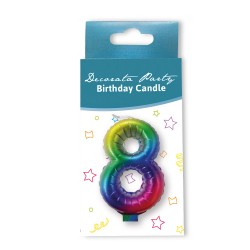 Κεράκι Rainbow Aριθμός 8 Κεράκι Rainbow Aριθμός 8