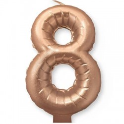 Κεράκι Rosegold Αριθμός 8 Κεράκι Rosegold Αριθμός 8