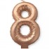 Κεράκι Rosegold Αριθμός 8