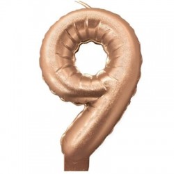 Κεράκι Rosegold Αριθμός 9 Κεράκι Rosegold Αριθμός 9