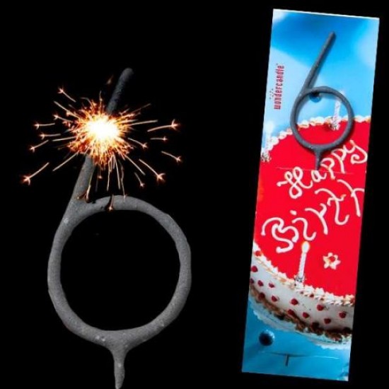 Κεράκι Sparkle αριθμός 6