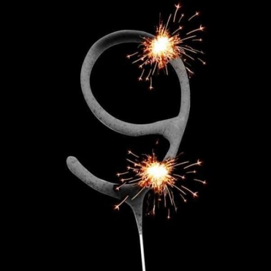 Κεράκι Sparkle αριθμός 9