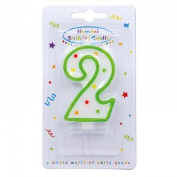 Κεράκι Τούρτας Aριθμός 2 πουά