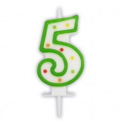 Κεράκι Τούρτας Aριθμός 5 πουά