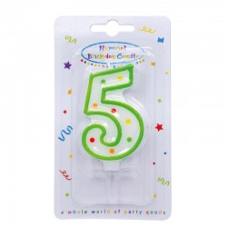 Κεράκι Τούρτας Aριθμός 5 πουά