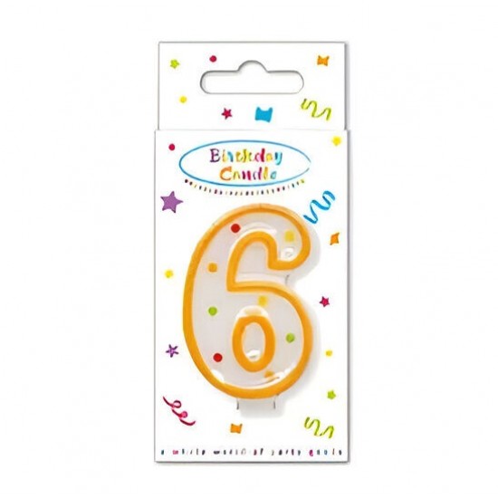 Κεράκι Τούρτας Aριθμός 6 πουά