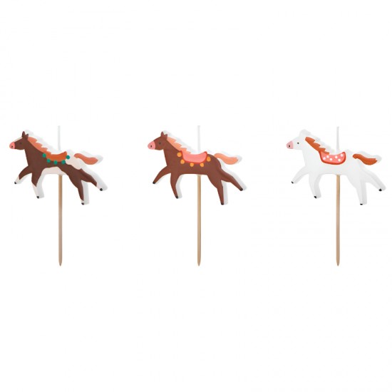 Κεράκια γενεθλίων Άλογο Vintage (3 τεμ)