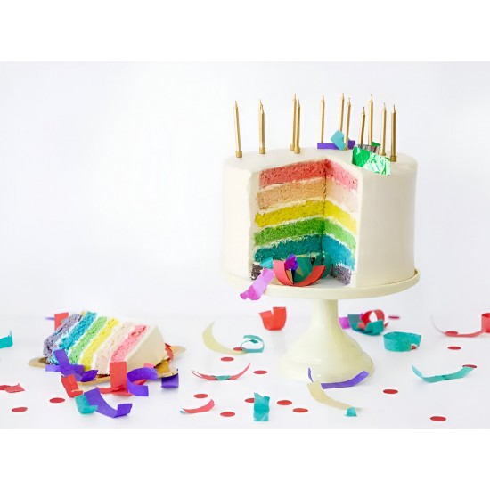 Κεράκια τούρτας Χρυσά (6 τεμ)