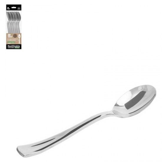 Κουταλάκια Ασημί μεταλλικά (10 τεμ) Κουταλάκια Ασημί μεταλλικά (10 τεμ)
