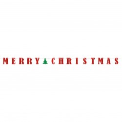 Κόκκινη Γιρλάντα Merry Christmas 365cm Κόκκινη Γιρλάντα Merry Christmas 365cm