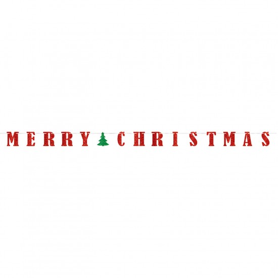 Κόκκινη Γιρλάντα Merry Christmas 365cm