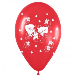 Κόκκινο Μπαλόνι τυπωμένο Φράουλα Κόκκινο Μπαλόνι τυπωμένο Φράουλα