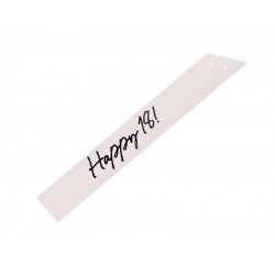 Κορδέλα "Happy 18" (κρεμ)