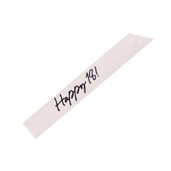 Κορδέλα "Happy 18" (κρεμ)