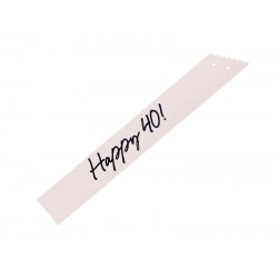 Κορδέλα "Happy 40" (κρεμ)