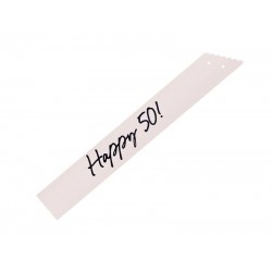 Κορδέλα "Happy 50" (κρεμ)