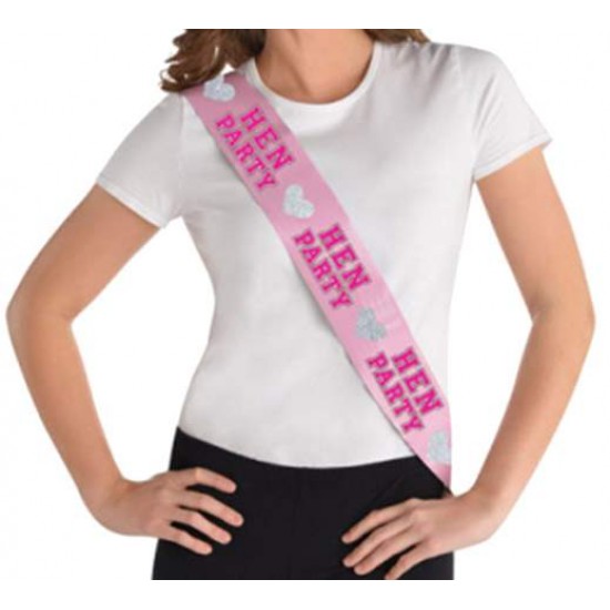 Κορδέλες "Hen Party" με γκλίτερ (8 τεμ)