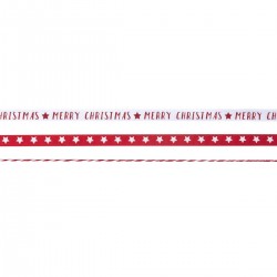 Κορδέλες Merry Christmas κόκκινο-λευκό (3 τεμ) Κορδέλες Merry Christmas κόκκινο-λευκό (3 τεμ)