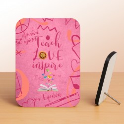 Κορνίζα Αλουμινίου Με Ξύλινο Πλαίσιο - Teach Love Inspire