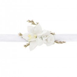 Κορσάζ βραχιόλι με λευκά Λουλούδια Κορσάζ βραχιόλι με λευκά Λουλούδια