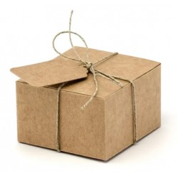 Kραφτ Κουτί για μπομπονιέρα με καρτελάκια (10 τεμ) Kραφτ Κουτί για μπομπονιέρα με καρτελάκια (10 τεμ)