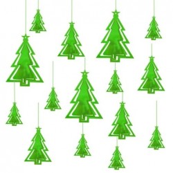 Χριστουγεννιάτικα κρεμαστά Διακοσμητικά Δεντράκια (15 τεμ)